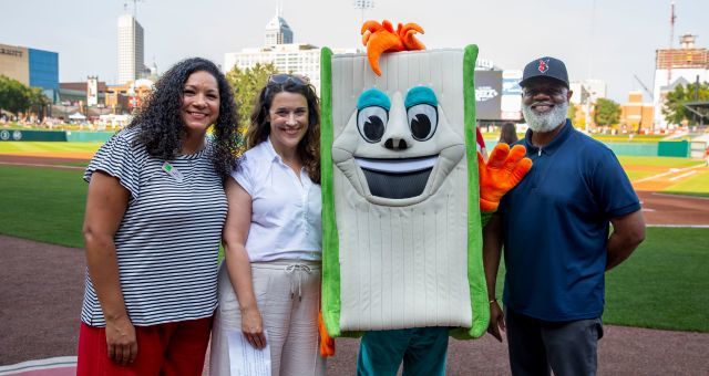 Keri Jeter Lewis, Vice Chair of the Foundation Board, Foundation President Roberta Jaggers, Booker, and Library Chief Executive Officer Gregory Hill