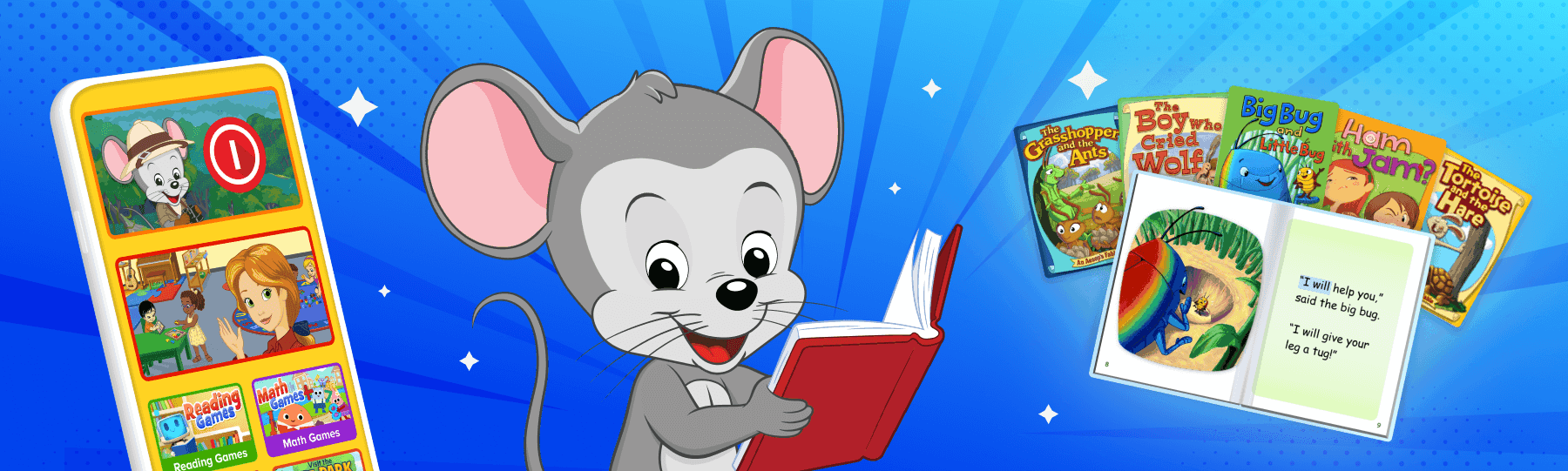 abcmouse reading platform on a smartphone