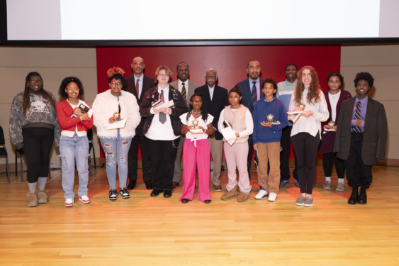 Slammin Rhymes 2025 Students with the 3 Doctors and Steve Talley