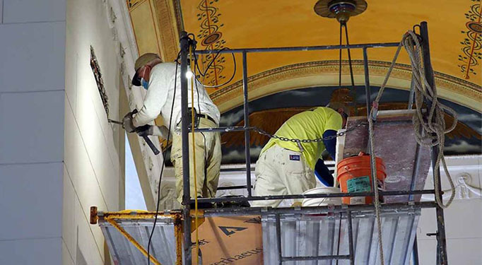 Engravers at work at Central Library