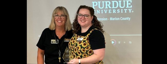 Indianapolis Public Library awarded the Friends of Extension award from Purdue Extension Marion County